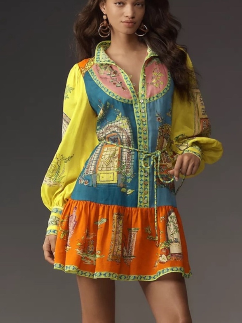 ALÉMAIS Monte Long-Sleeve Mini Dress Size Small 57317